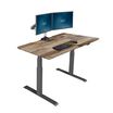 Electric Standing Desk 48x30 Reclaimed Wood in raised position