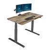 Electric Standing Desk 60x30 Reclaimed Wood in raised position