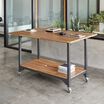 Standing Conference Table Butcher Block in office