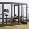 slate quick flex walls configured to create private office space